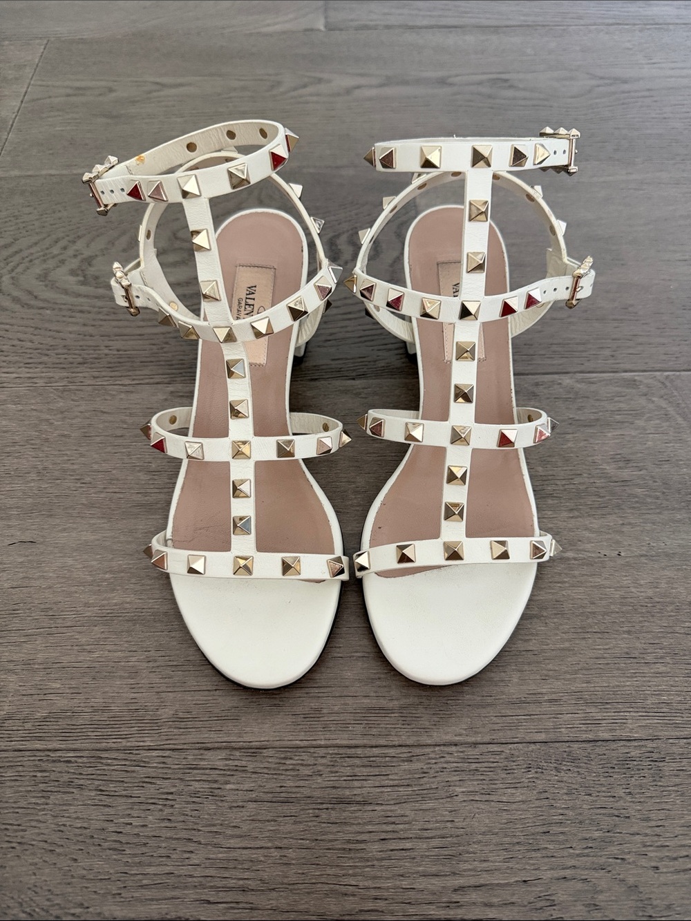 Valentino Garavani The Rockstud 60 Patent-Leather Sandals